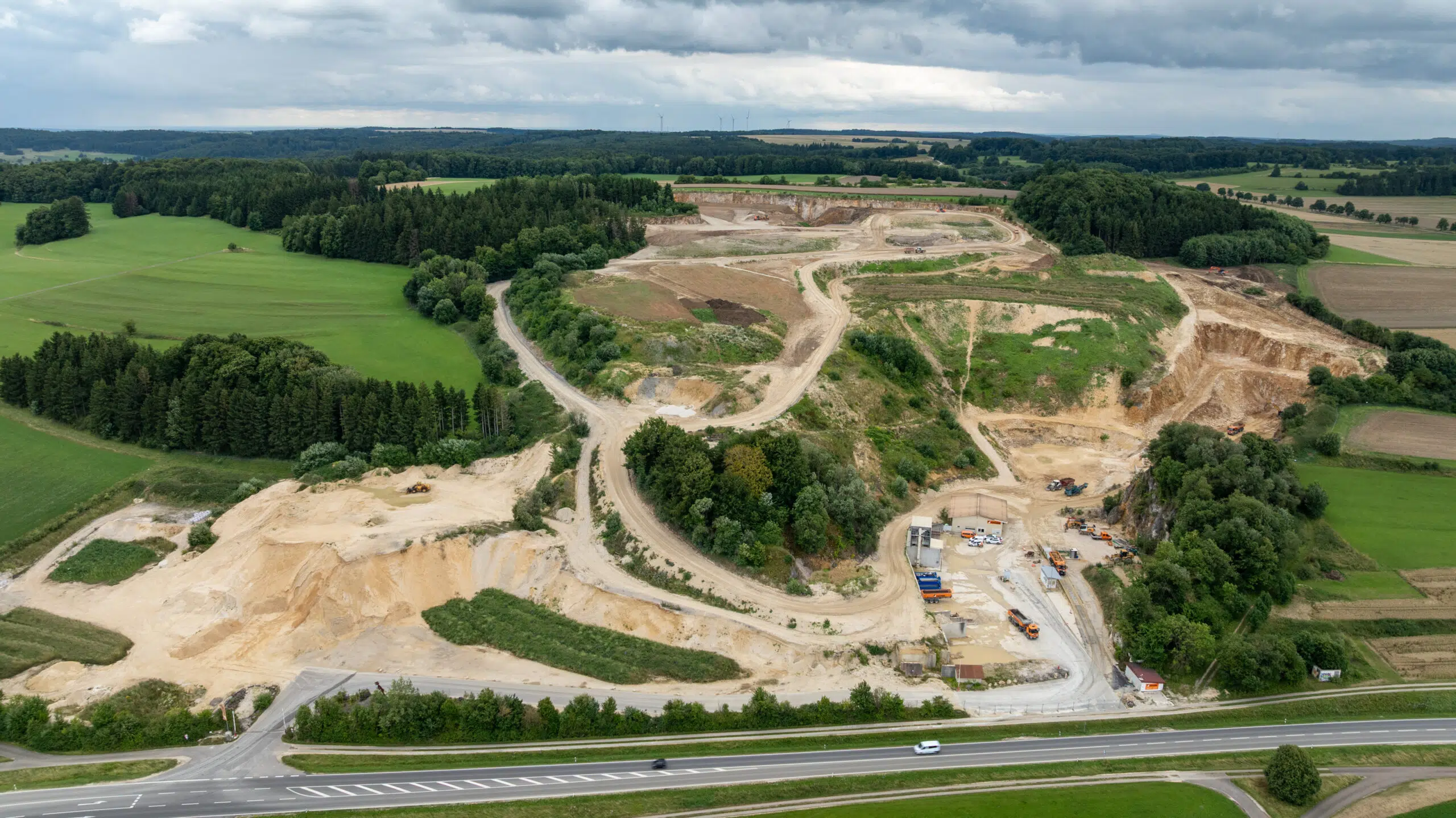 Drohnenbild von der Verwertungsstelle Zainingen